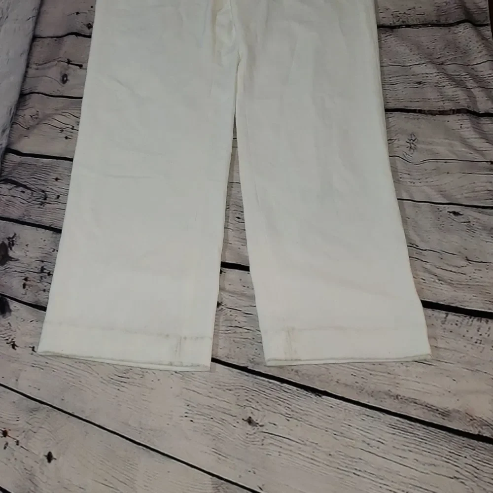 White Flowy Halston Heritage Strapless Jumpsuit - 2 - Picture 10 of 14